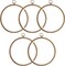 5 Pieces 8 Inch Embroidery Hoops Frame Round Imitated Wood Circle
